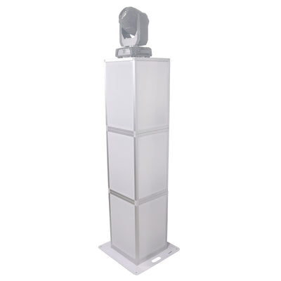 ProX Lumo Stage Acrylic Pillar 6' Column Cube Section Display Pedestal and Base for LED DJ Stage Lighting Dance Floor
