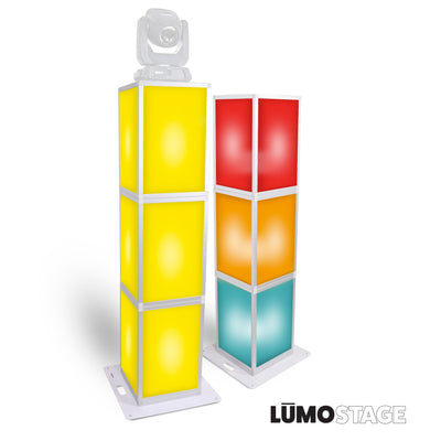 ProX Lumo Stage Acrylic Pillar 6' Column Cube Section Display Pedestal and Base for LED DJ Stage Lighting Dance Floor