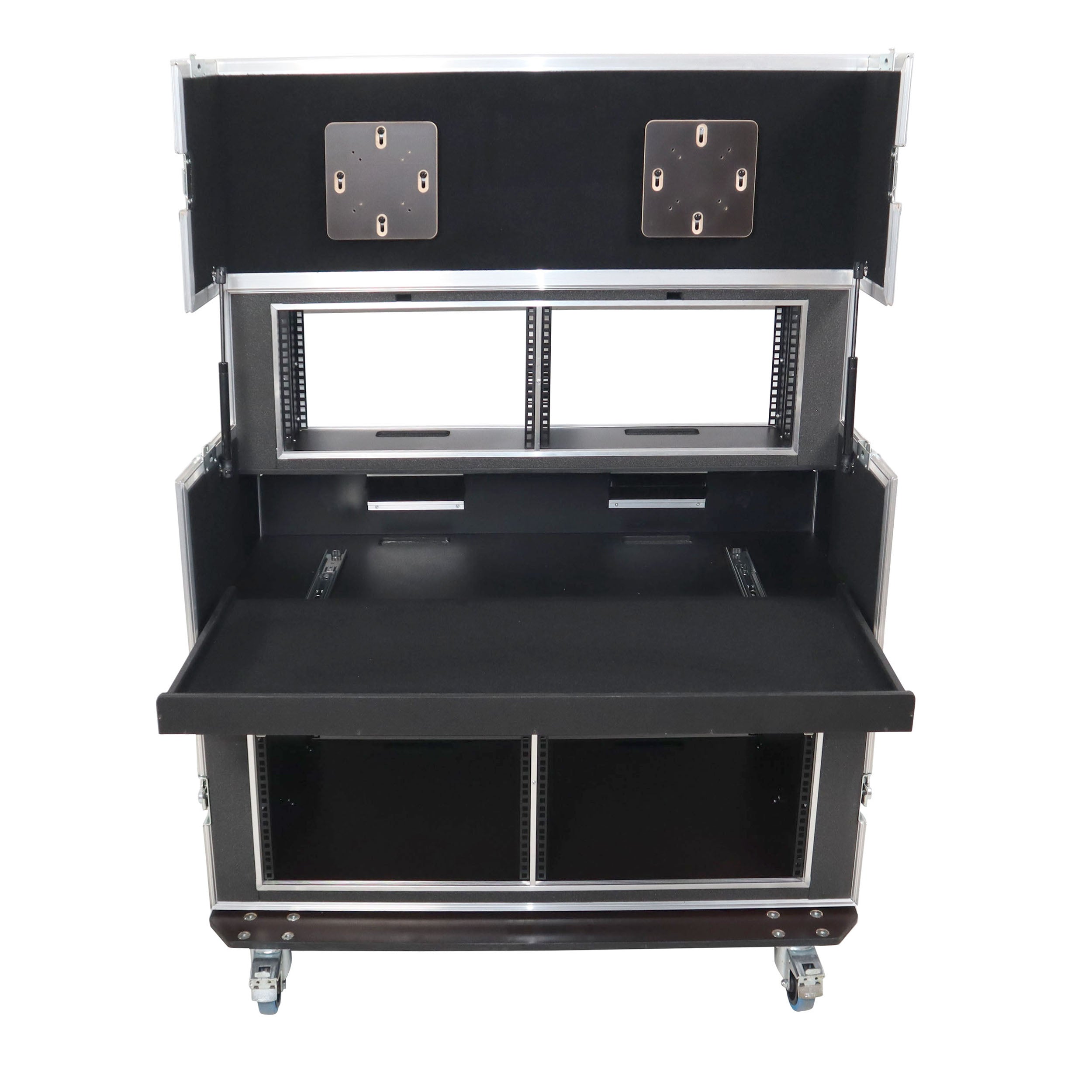 ProX Video Controller Regie 2x 24" Monitors + rack, 560-BRR 9U + 6U by Santosom