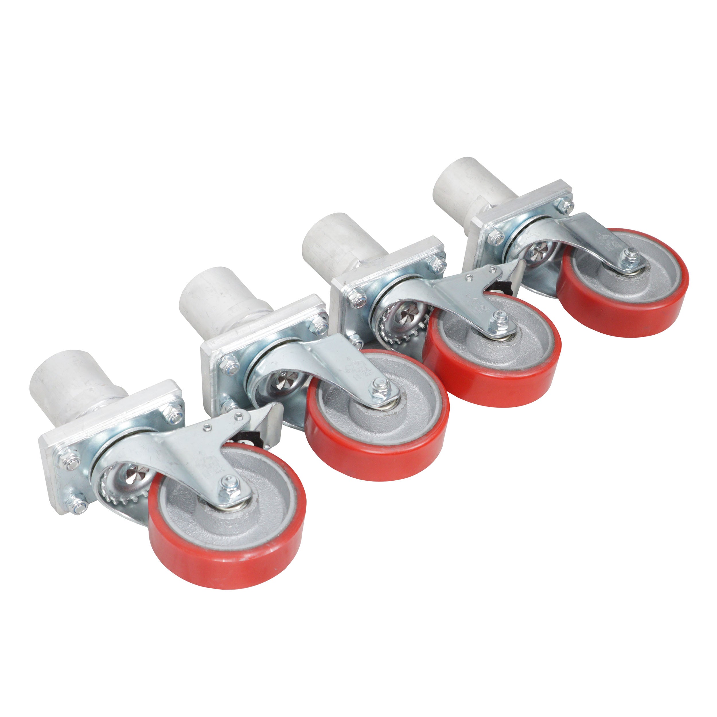 ProX StageQ Locking Rolling Staging 10" Height Stage Legs with 4" Rubber Steel Casters Set of 4