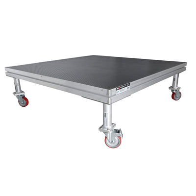 ProX StageQ™ Locking Staging 16" Height Stage Legs with 5" Rubber Steel Casters | Set of 4