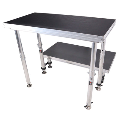 ProX StageQ 2 ft x 4 ft Stage Deck w/ 4 Adjustable 28–48 inch Legs