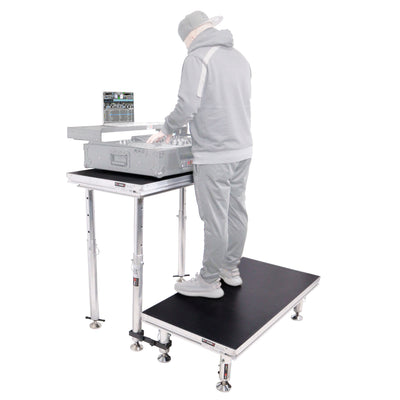 ProX StageQ 2 ft x 4 ft Stage Deck w/ 4 Adjustable 28–48 inch Legs