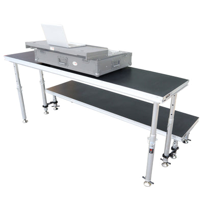 ProX StageQ 2 ft x 8 ft Stage Deck w/ 4 Adjustable 28–48 inch Legs