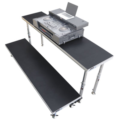 ProX StageQ 2 ft x 8 ft Stage Deck w/ 4 Adjustable 28–48 inch Legs