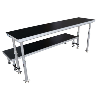ProX StageQ 2 ft x 8 ft Stage Deck w/ 4 Adjustable 28–48 inch Legs