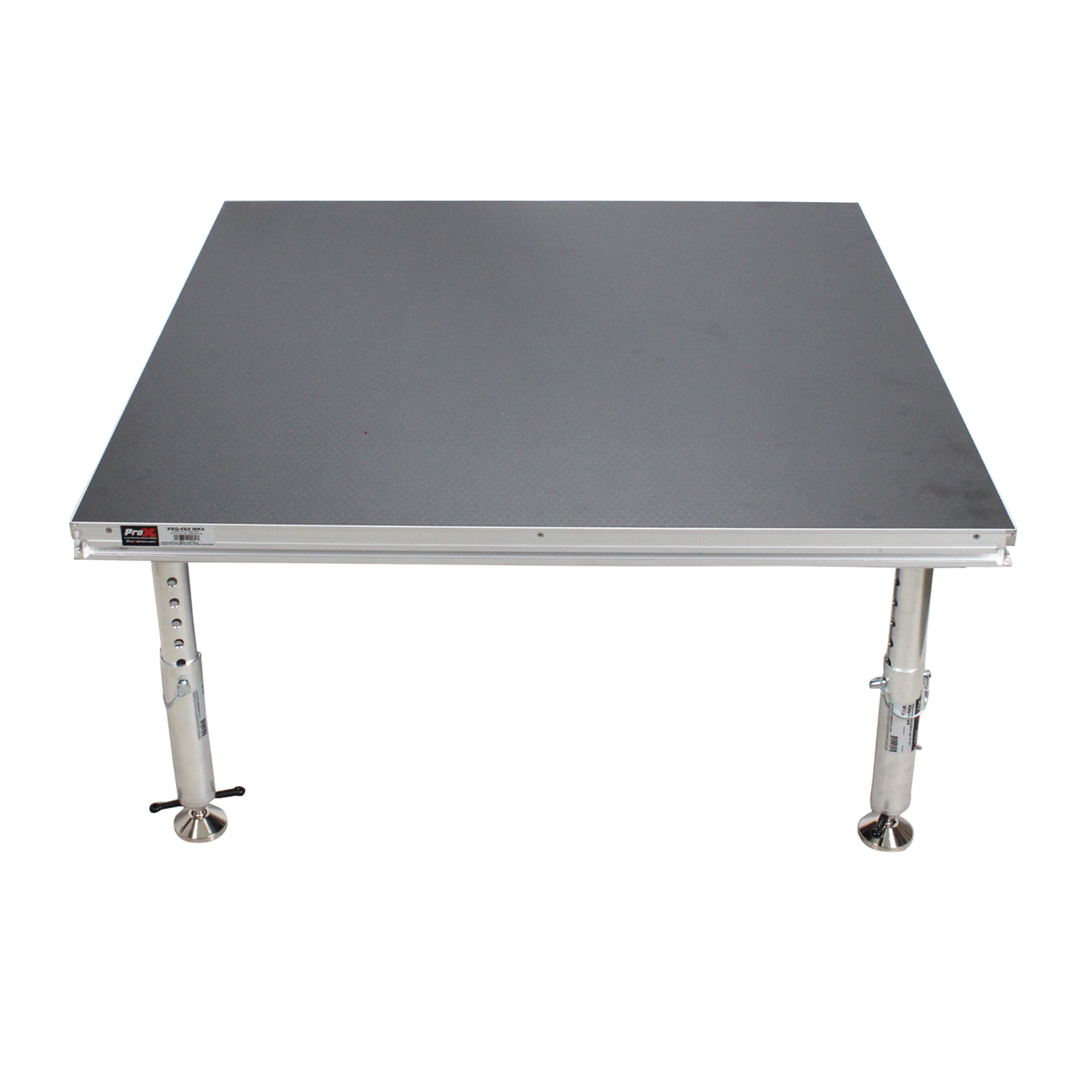ProX StageQ 4 ft x 4 ft Stage Deck w/ 4 Adjustable 28–48 inch Legs