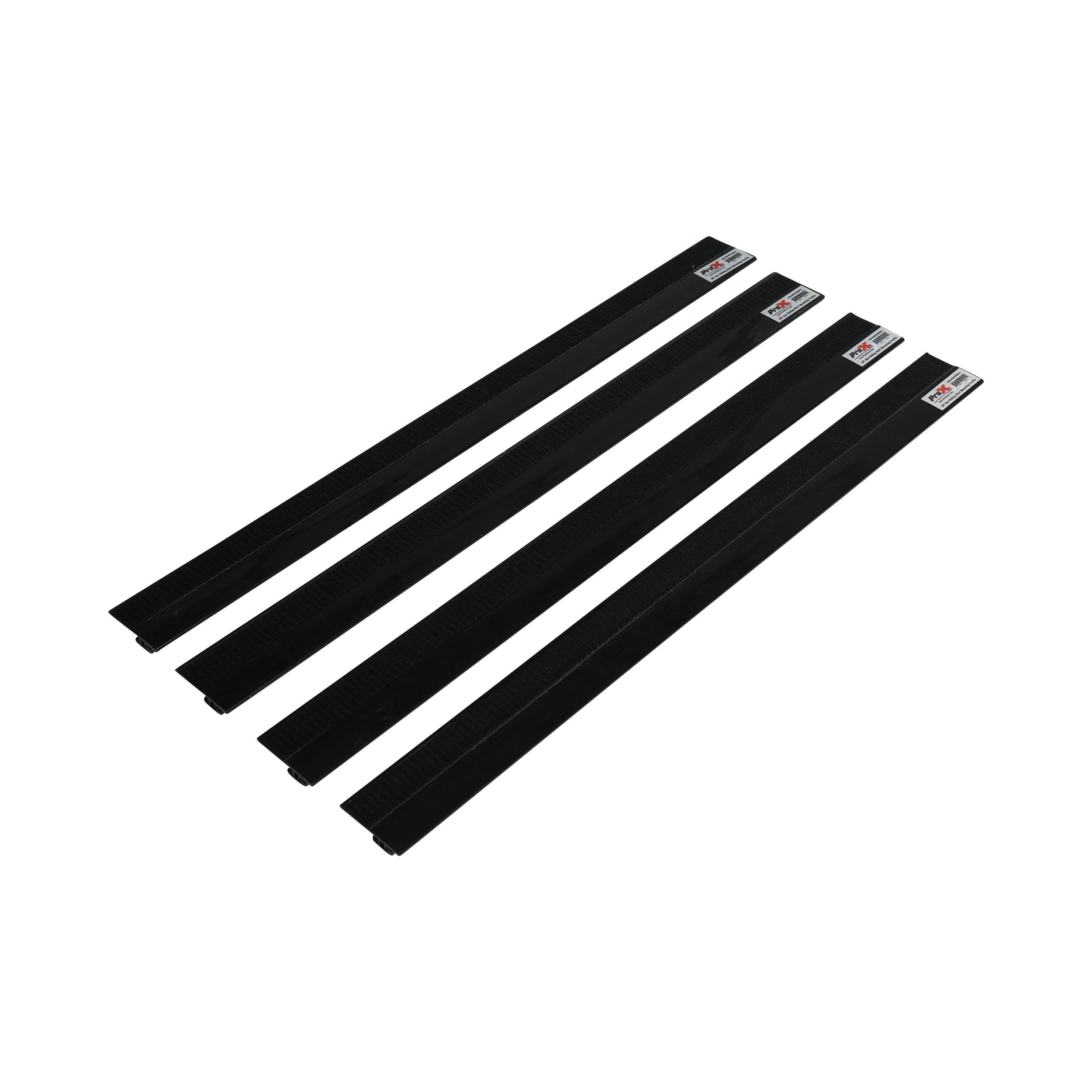 ProX Stage Skirt Hook Profile Bar with Integrated Hook-and-Loop Strip – 2ft Sliding Mount (4 Pack)
