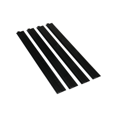 ProX Stage Skirt Hook Profile Bar with Integrated Hook-and-Loop Strip – 2ft Sliding Mount (4 Pack)