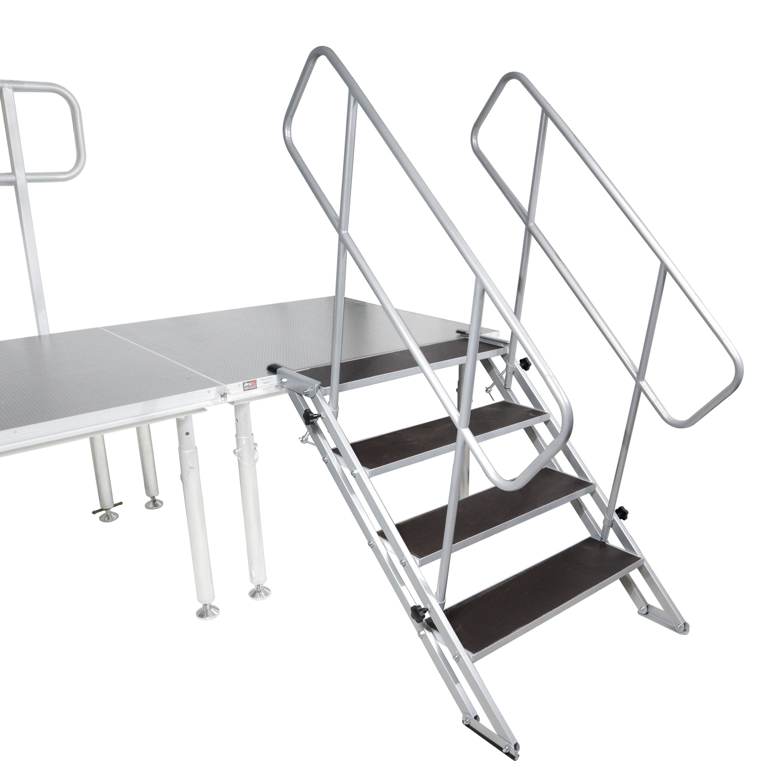 ProX StageQ 4 Step Heavy Duty Foldable Adjustable 29 to 34 Inch with Rail