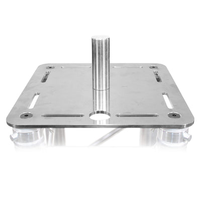 ProX Pair of 12" Aluminum 6mm Truss Top Plate and 1 3/8 Speaker Stud Mount for F34 F32 F31 Conical Square Truss with Connectors