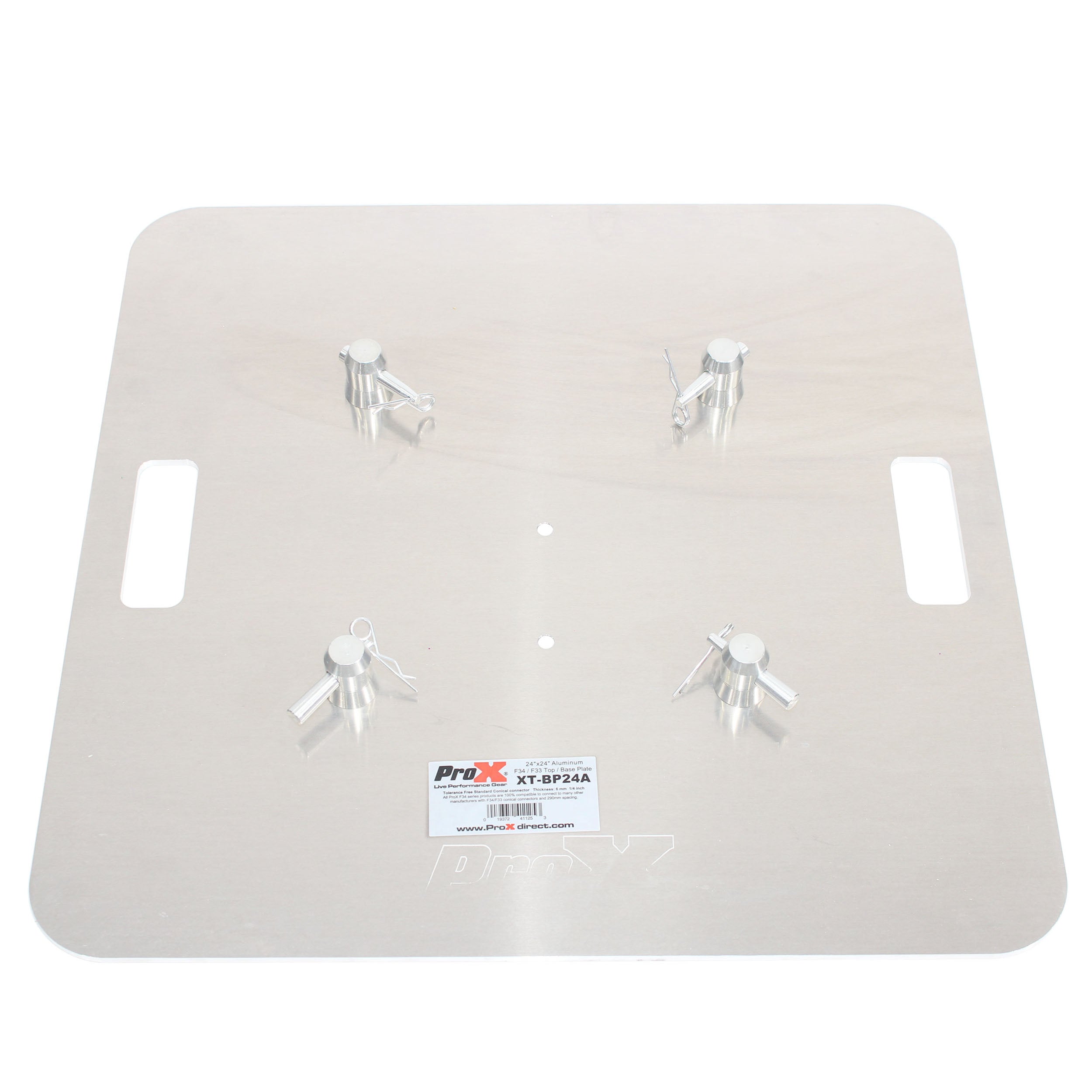 ProX 24" Aluminum 6mm Truss Base Plate for F34 F32 F31 Conical Square Truss with Connectors