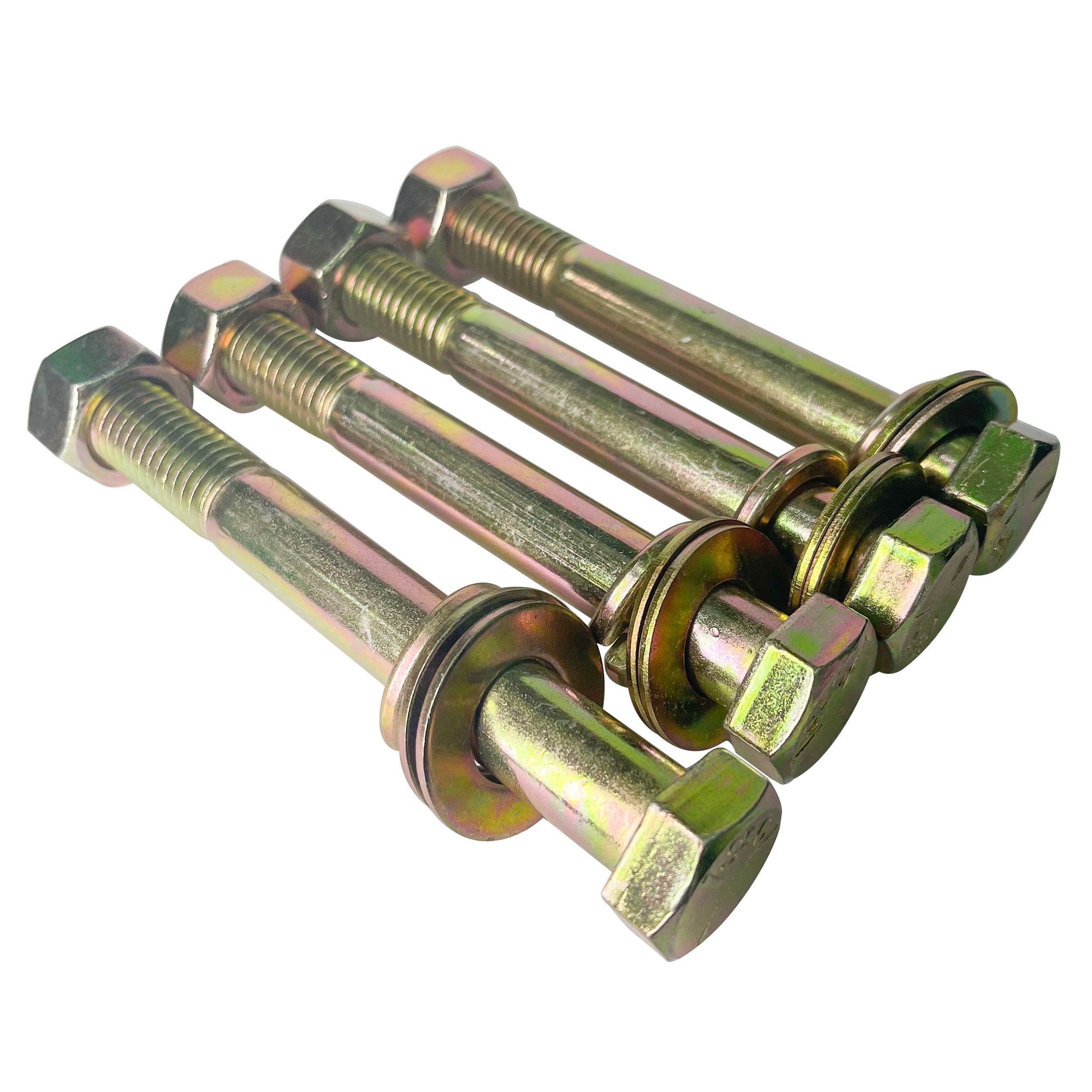 ProX Set of (4) 5" Length Hex Long Truss Bolts Nuts and Washers – Grade 8 (5/8"-11 x 5 NC)