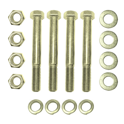 ProX Set of (4) 5" Length Hex Long Truss Bolts Nuts and Washers – Grade 8 (5/8"-11 x 5 NC)