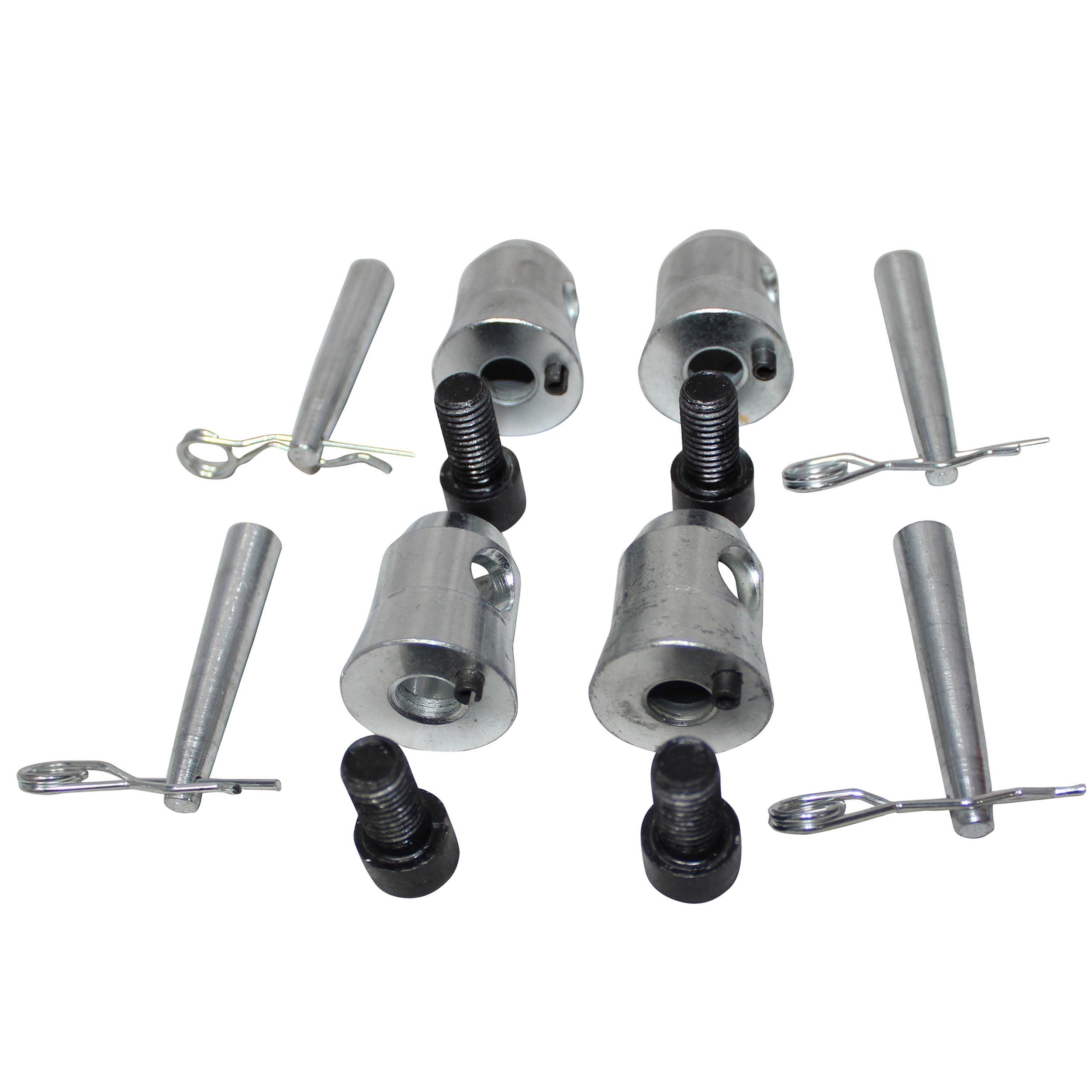 ProX Pack of 4 Truss Junction Box Connector Pack Half Conical Connectors with Pins, Bolts & Safety Clips