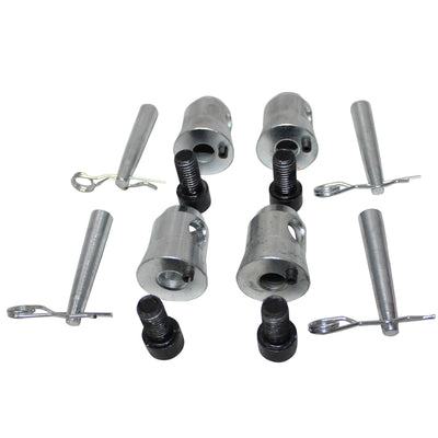 ProX Pack of 4 Truss Junction Box Connector Pack Half Conical Connectors with Pins, Bolts & Safety Clips
