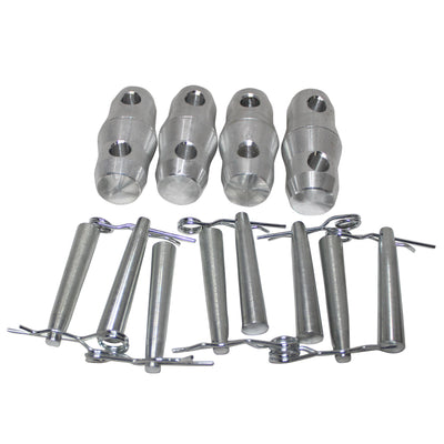 ProX Set of (4) Double Sided Conical Couplers with connectors and pins
