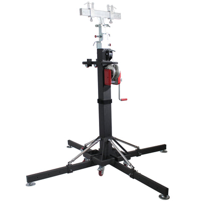 ProX 18 Ft Lighting Heavy-Duty Crank Truss Stand 500 Lb. Capacity with Outriggers Center Load18'Includes T-Adapter Truss Mount