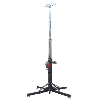 ProX 18 Ft Lighting Heavy-Duty Crank Truss Stand 500 Lb. Capacity with Outriggers Center Load18'Includes T-Adapter Truss Mount