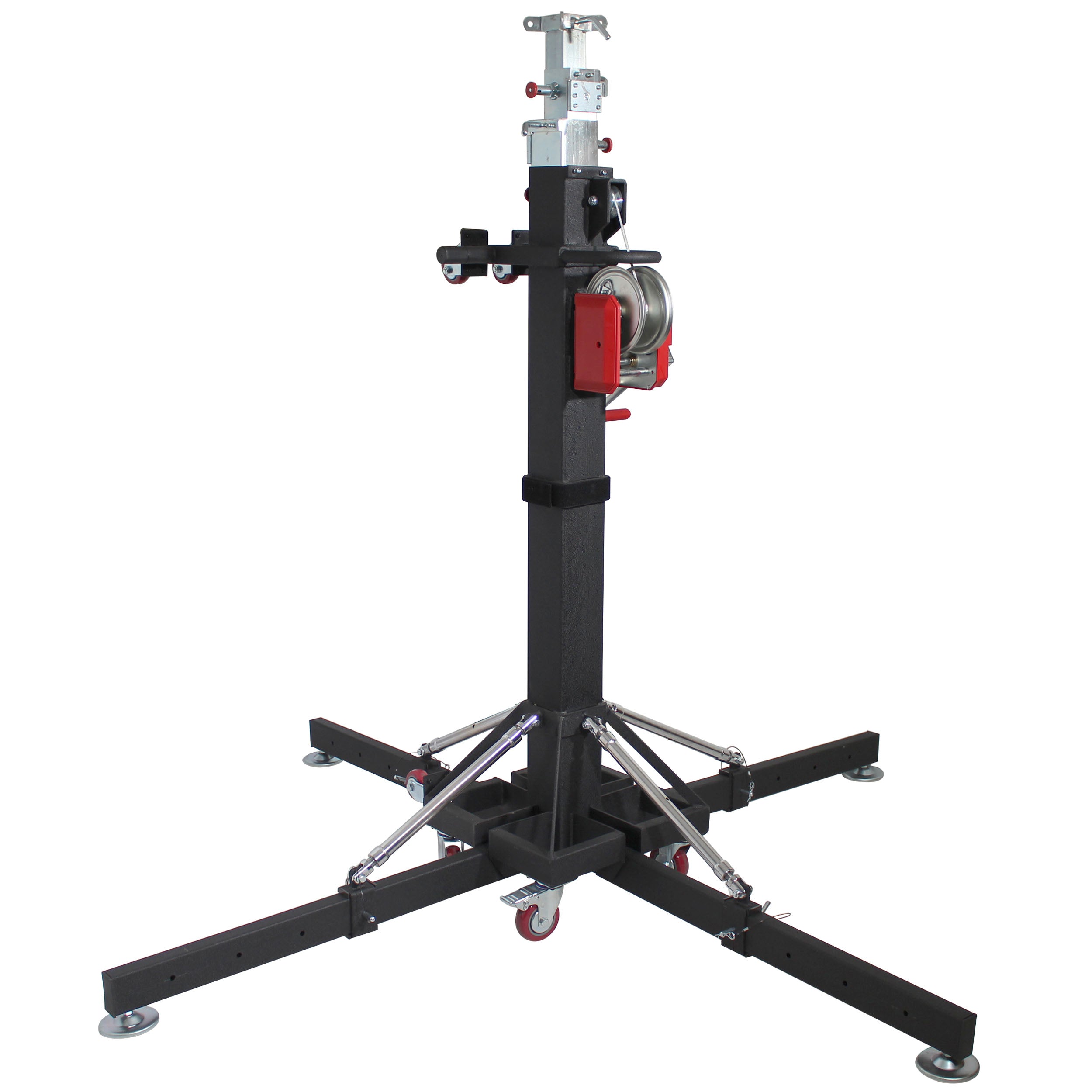 ProX 18 Ft Lighting Heavy-Duty Crank Truss Stand 500 Lb. Capacity with Outriggers Center Load18'Includes T-Adapter Truss Mount