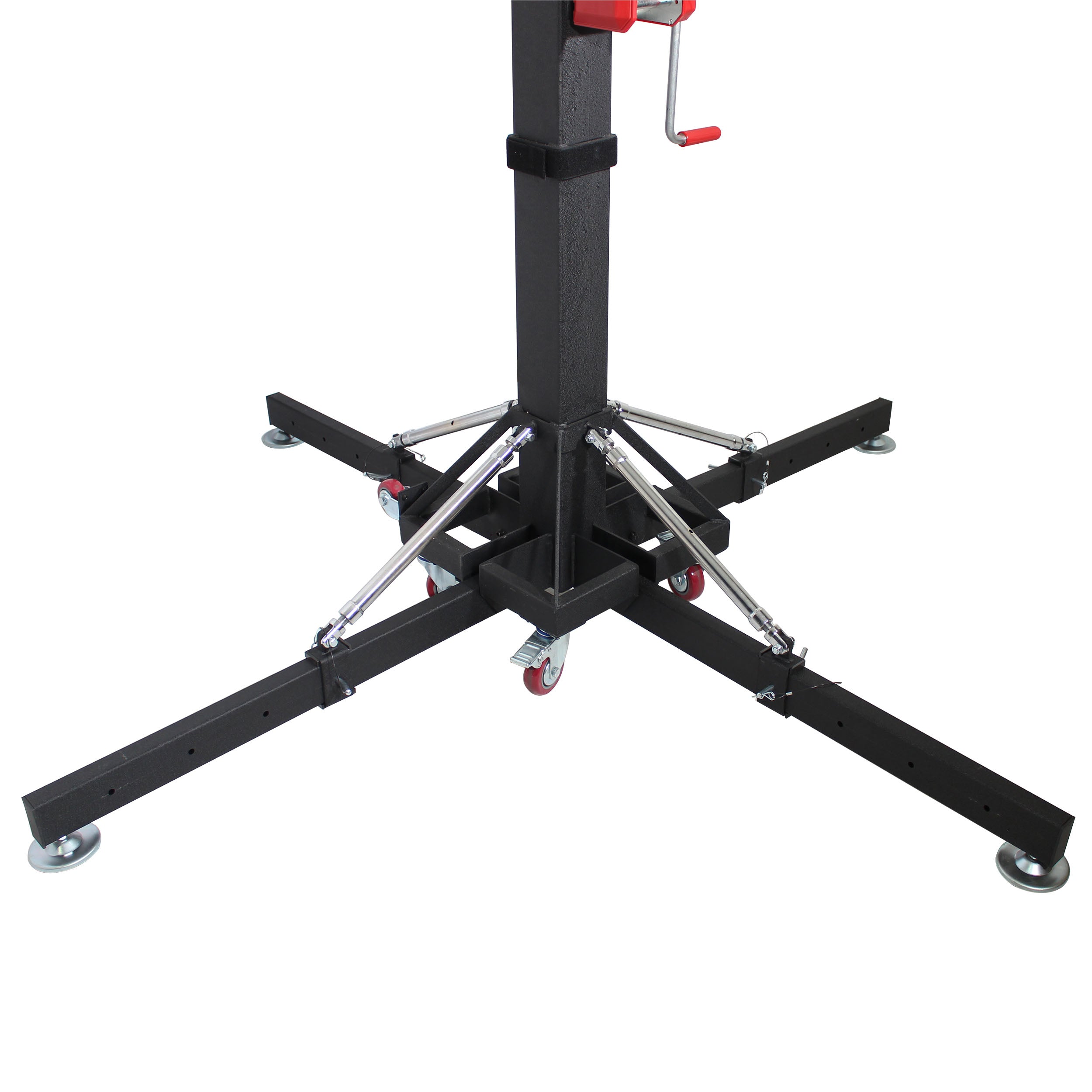ProX 18 Ft Lighting Heavy-Duty Crank Truss Stand 500 Lb. Capacity with Outriggers Center Load18'Includes T-Adapter Truss Mount