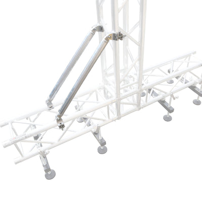ProX 59 Inch (149.86cm) Single Truss Tube W-Clamp and Hinge on Each End | 2 Inch | 2mm Wall