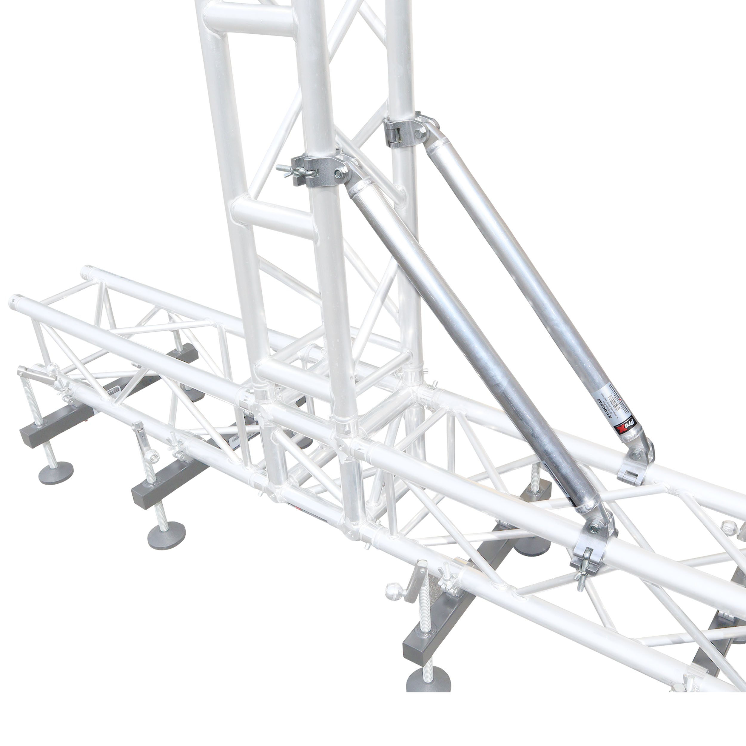 ProX 32 Inch (81.28cm) Single Truss Tube W-Clamp and Hinge on Each End | 2 Inch | 2mm Wall