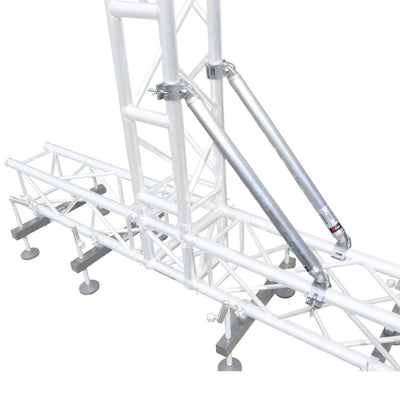 ProX 59 Inch (149.86cm) Single Truss Tube W-Clamp and Hinge on Each End | 2 Inch | 2mm Wall
