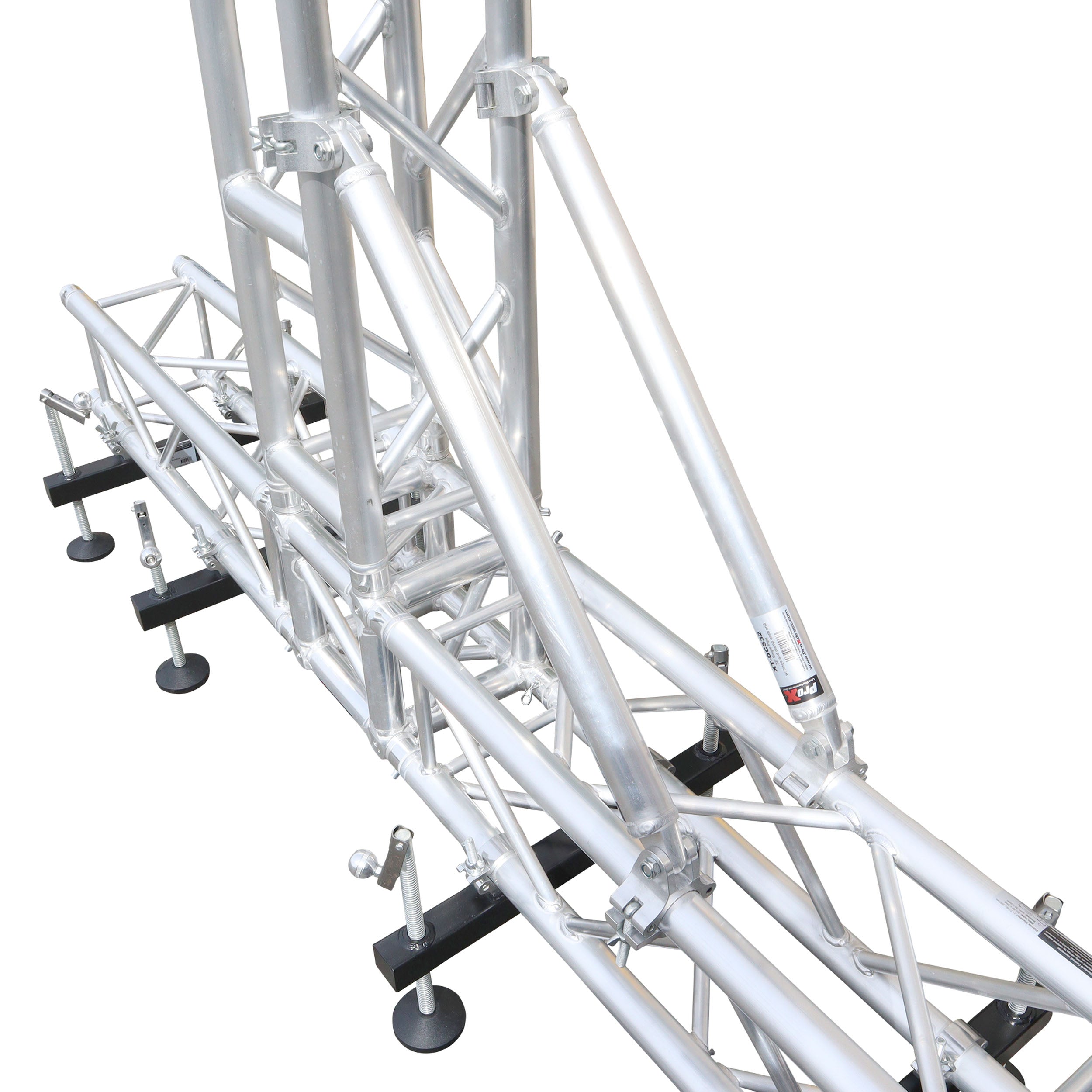 ProX 59 Inch (149.86cm) Single Truss Tube W-Clamp and Hinge on Each End | 2 Inch | 2mm Wall