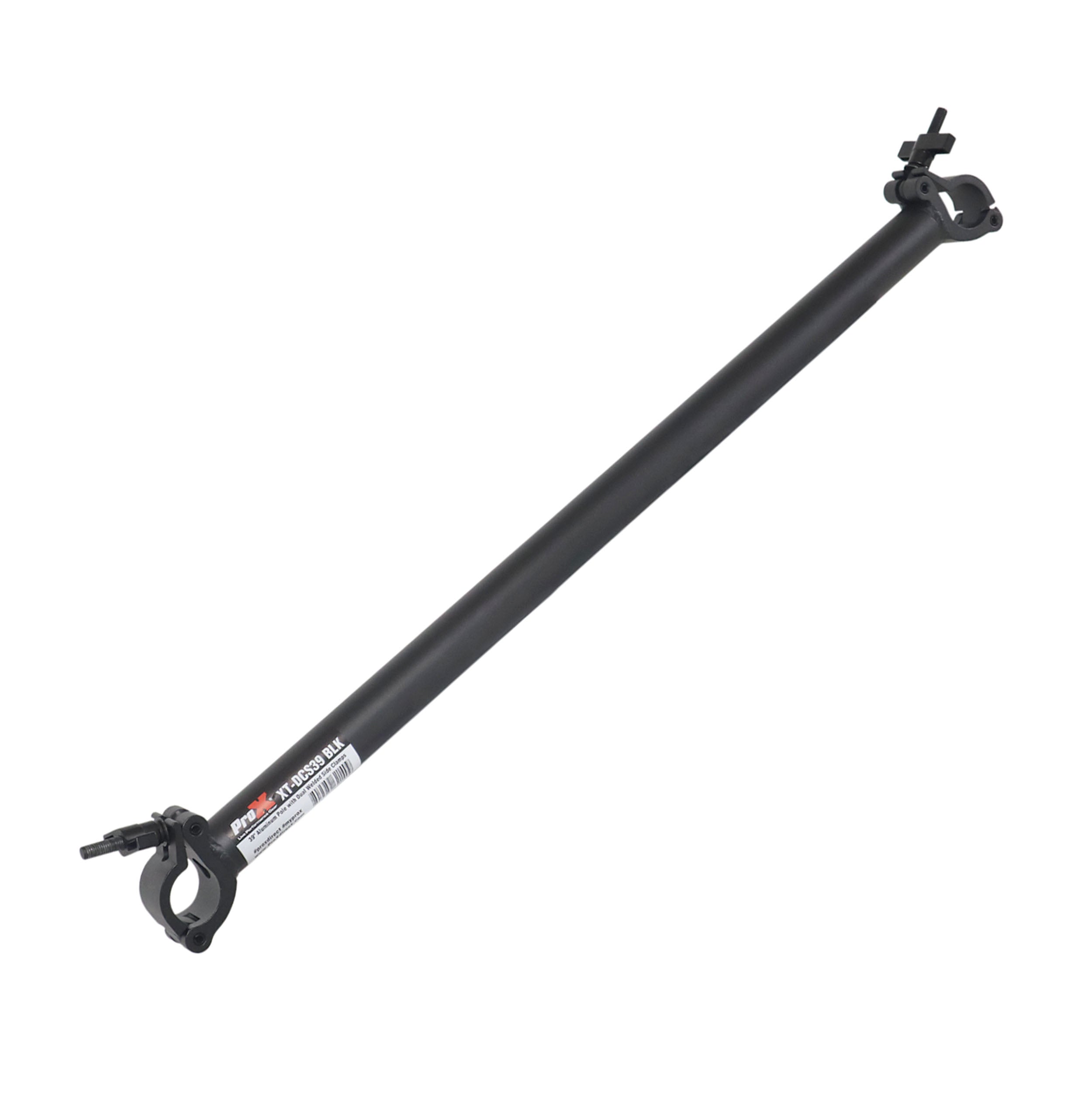 ProX 39Inch 1-Meter Black Dual-Clamp Cross Support Pole for LED Ground Support Systems