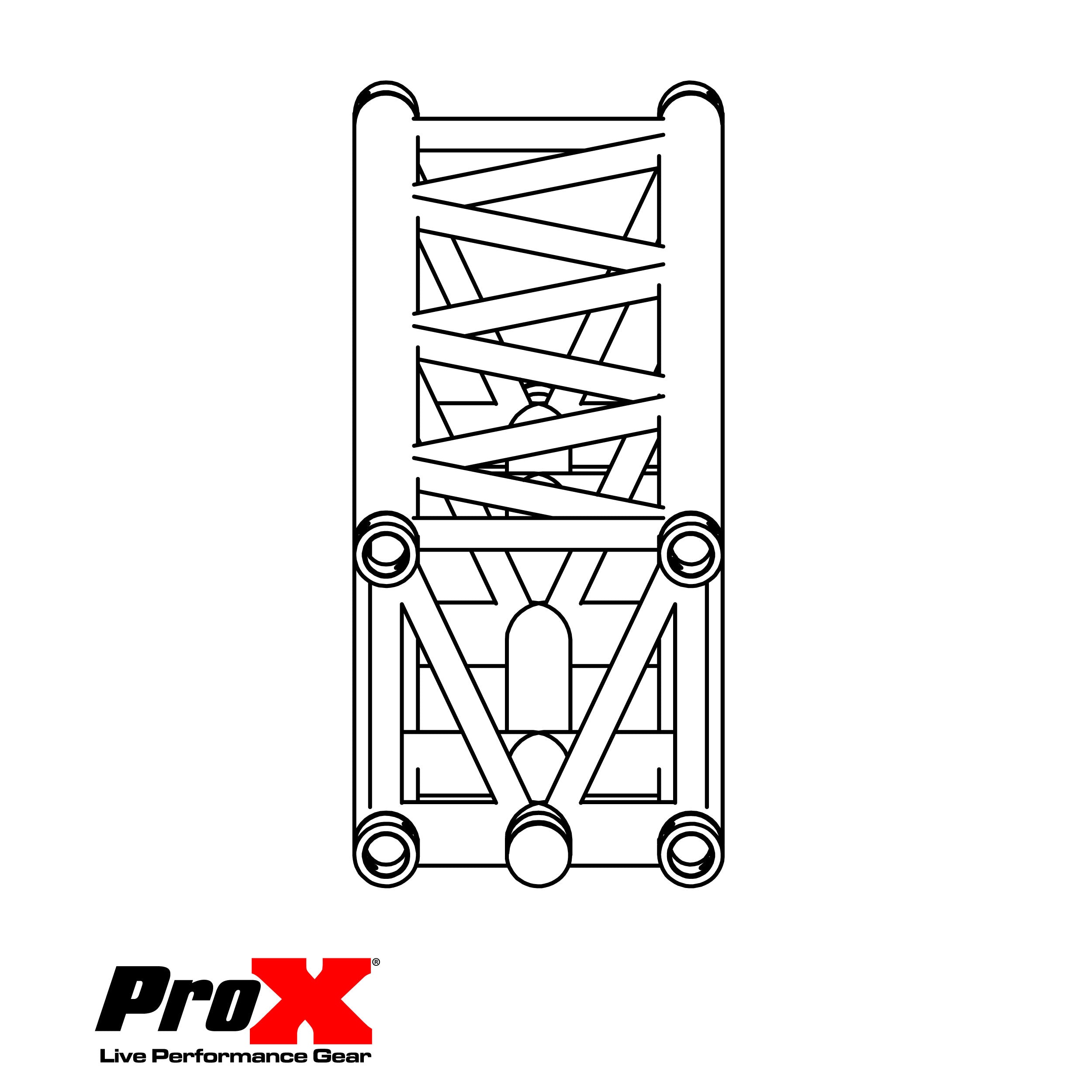 ProX 8.20 ft 2.50 m F35 Professional 5-Chord Truss Segment for LED Video Panels