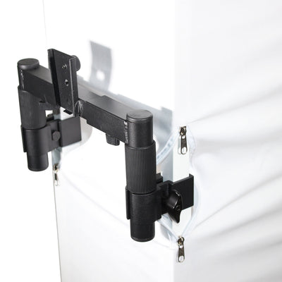 ProX Flex Totem TV - 3ft to 6ft Height Adjustable Totem Stand Incl. TV Mount, Foldable Base Plate and Speaker Stud
