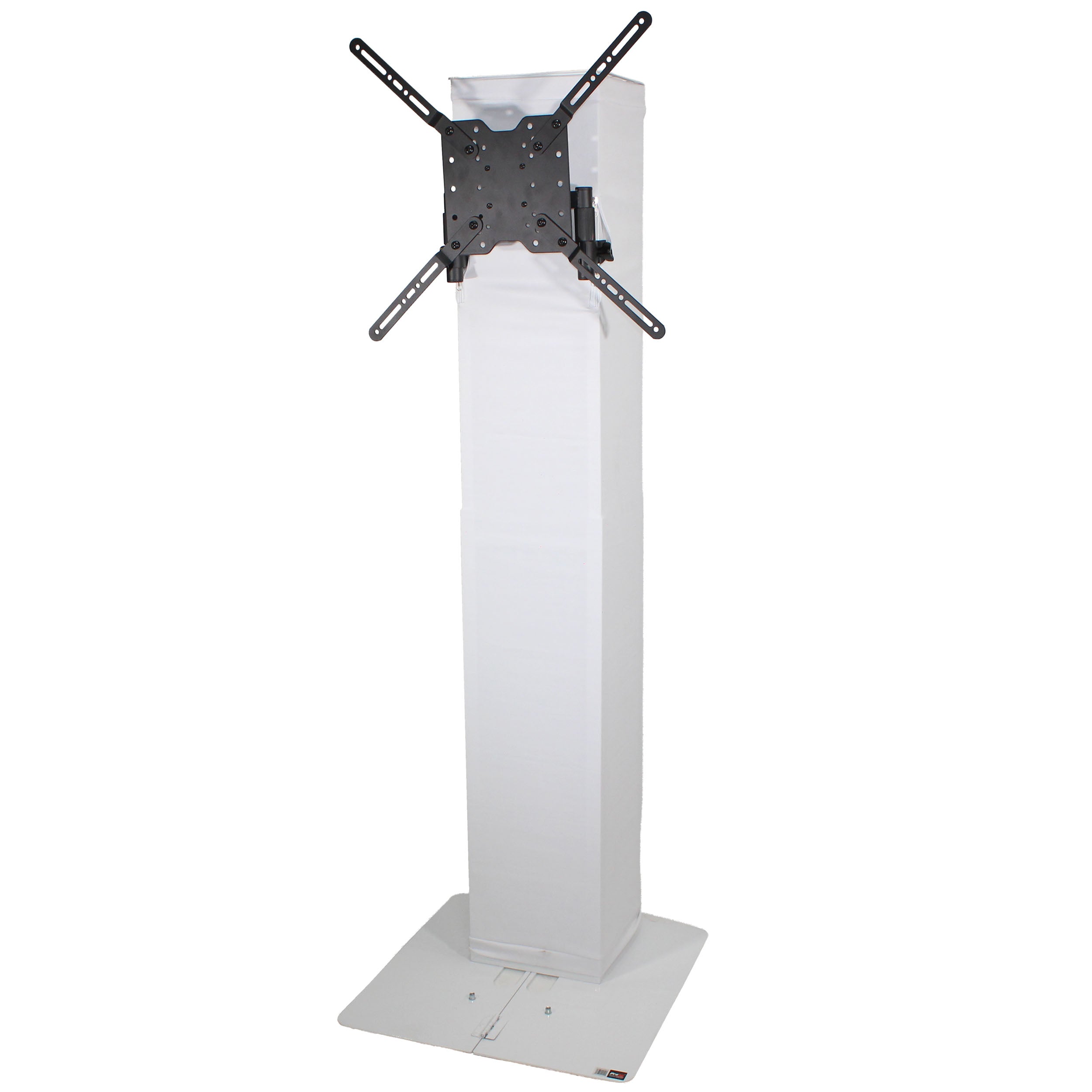 ProX Flex Totem TV - 3ft to 6ft Height Adjustable Totem Stand Incl. TV Mount, Foldable Base Plate and Speaker Stud