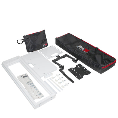 ProX Flex Totem TV - 3ft to 6ft Height Adjustable Totem Stand Incl. TV Mount, Foldable Base Plate and Speaker Stud