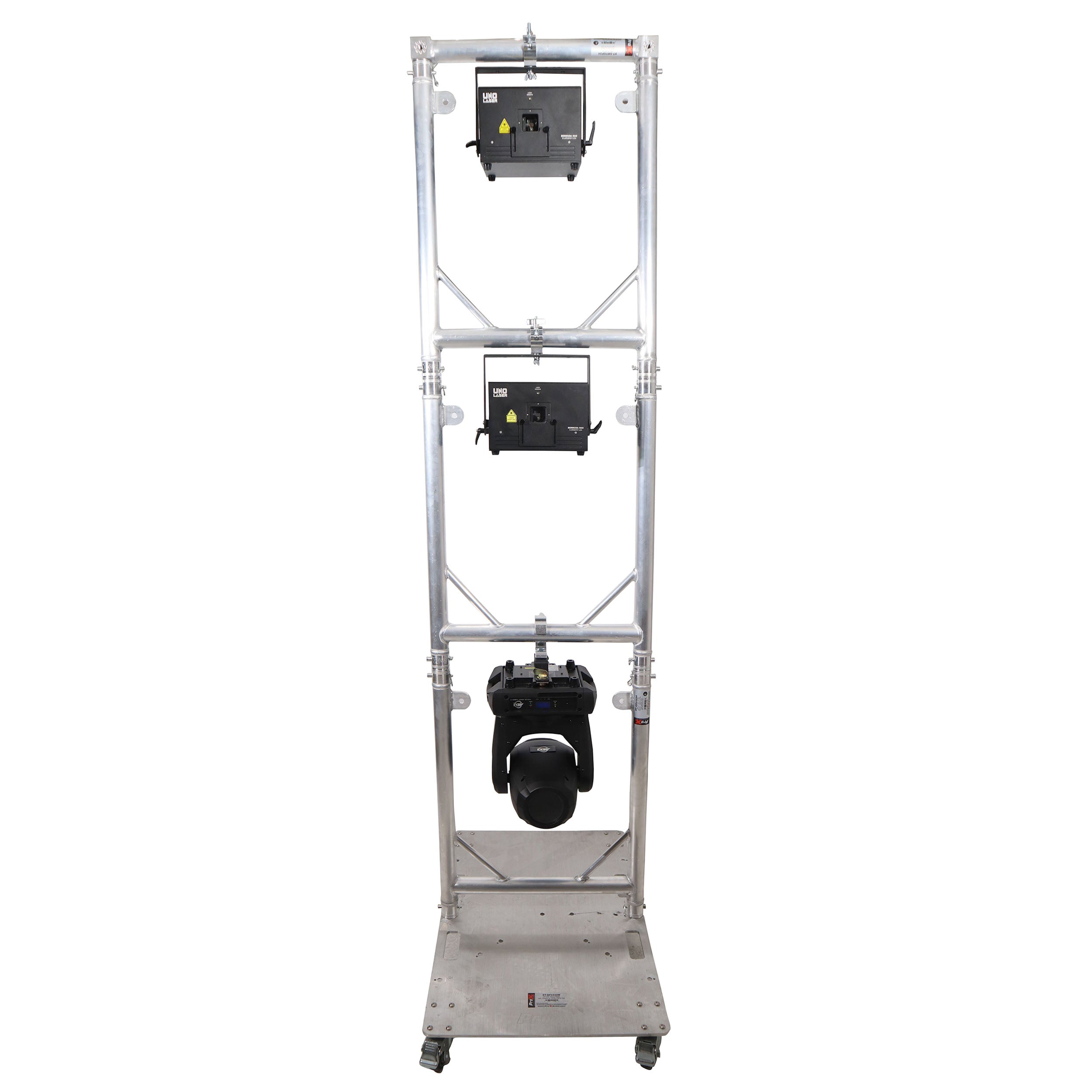 ProX Truss Modular 3X Rapid U Grid Trio Package for Lighting - Moving Heads W-Rolling Aluminum Baseplate