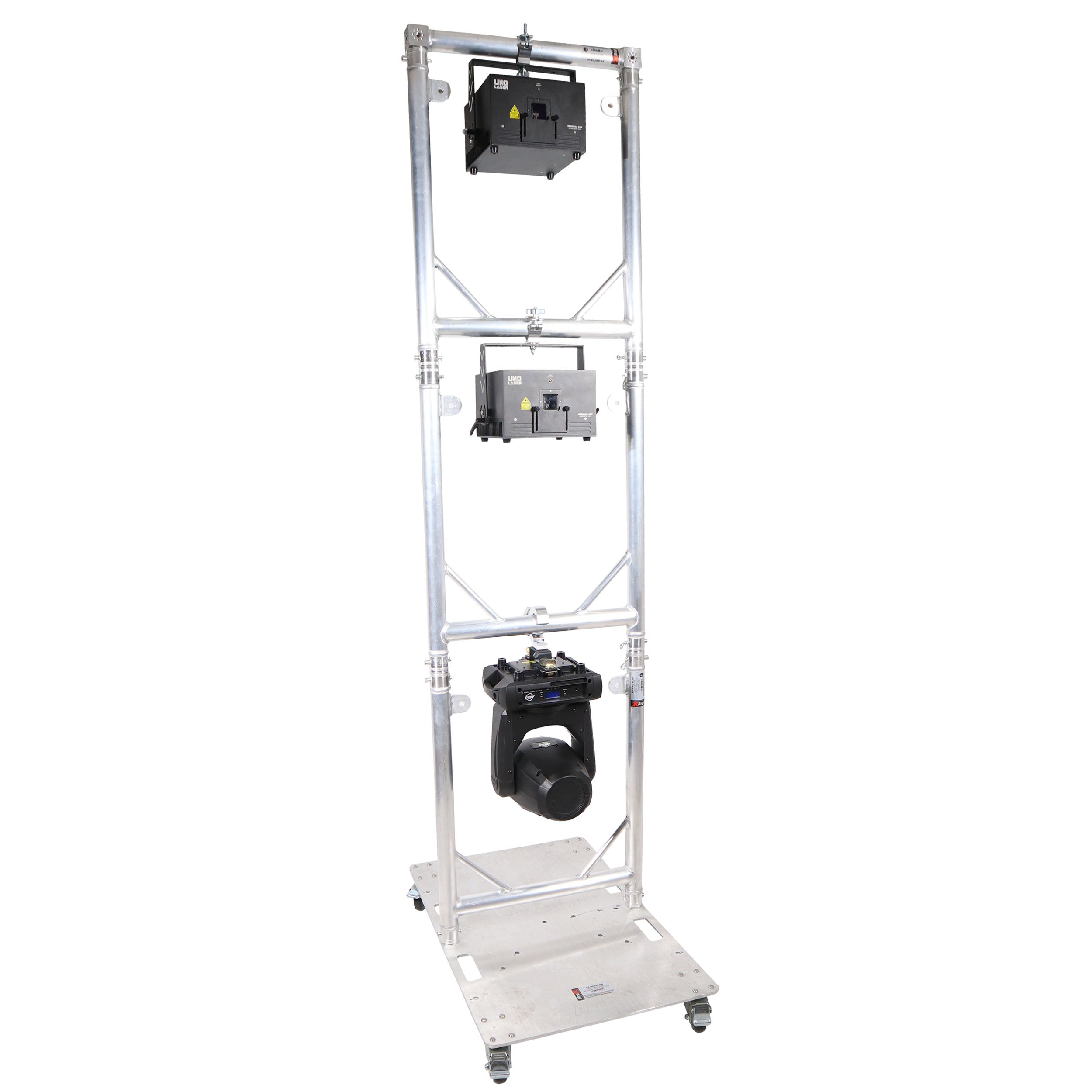 ProX Truss Modular 3X Rapid U Grid Trio Package for Lighting - Moving Heads W-Rolling Aluminum Baseplate