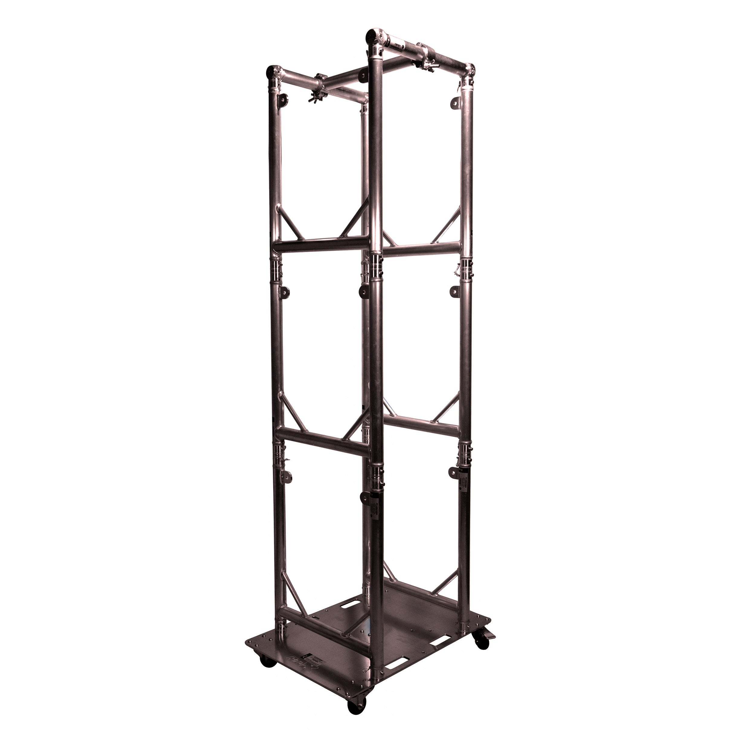 ProX Truss Modular 6X Rapid U Grid Trio Package for Lighting - Moving Heads W-Rolling Aluminum Baseplate | Black Finish