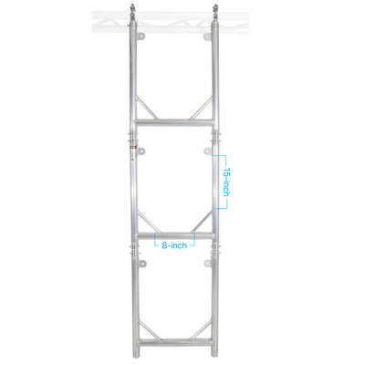 ProX Truss Modular 3X Rapid U Grid Trio Package for Lighting - Moving Heads W-Rolling Aluminum Baseplate