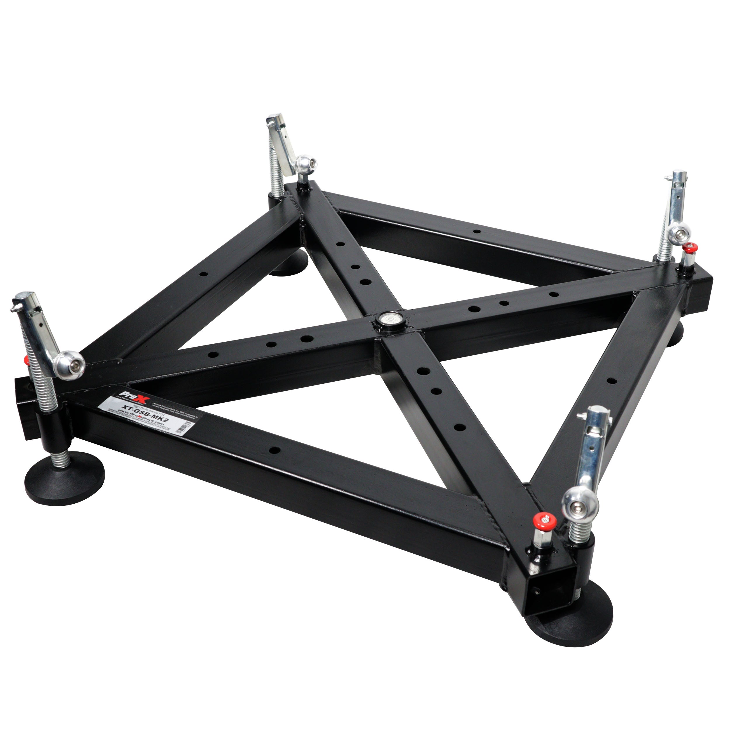 ProX Universal Vertical Tower Truss Ground Support Base on Wheels with Leveling Jacks for F34, F44 and 12" Bolt truss