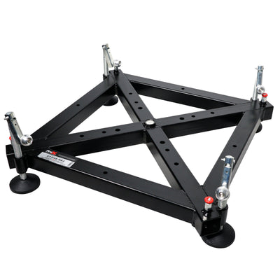 ProX Universal Vertical Tower Truss Ground Support Base on Wheels with Leveling Jacks for F34, F44 and 12" Bolt truss