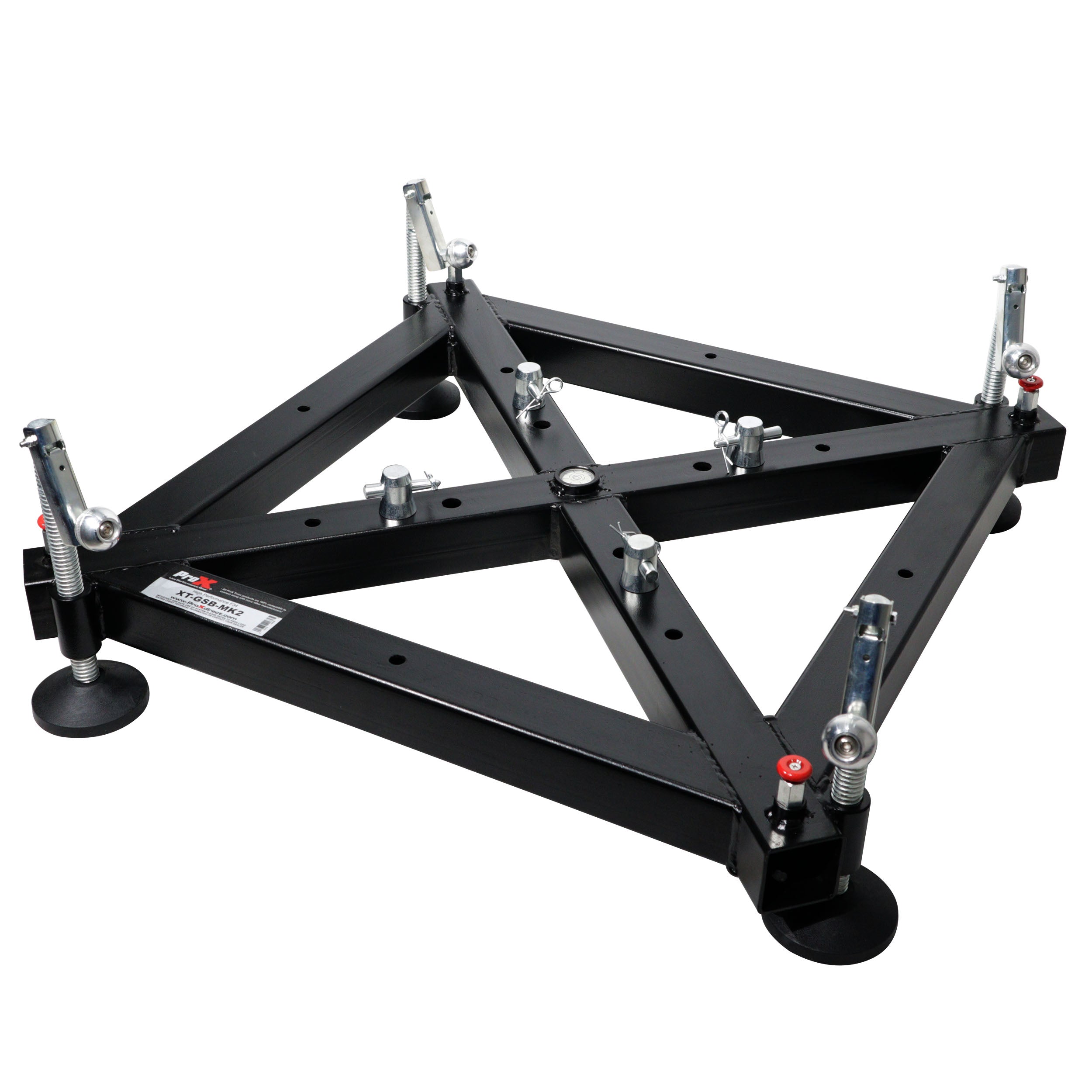 ProX Universal Vertical Tower Truss Ground Support Base on Wheels with Leveling Jacks for F34, F44 and 12" Bolt truss