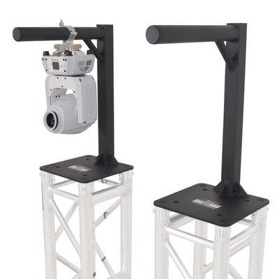 ProX Set of 2 Inverted Lighting Mount Top Plates with 24"H and 16"L, 2" OD Arm in Black