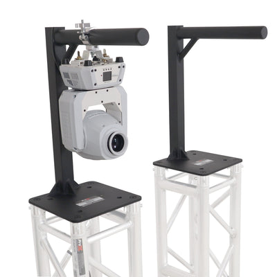 ProX Set of 2 Inverted Lighting Mount Top Plates with 24"H and 16"L, 2" OD Arm in Black