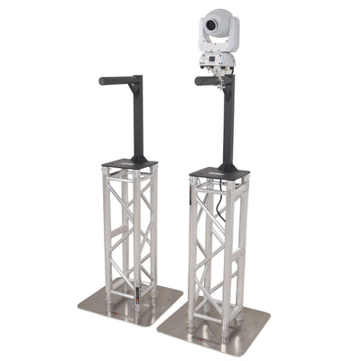 ProX Set of 2 Inverted Lighting Mount Top Plates with 24"H and 16"L, 2" OD Arm in Black