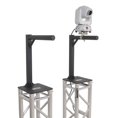 ProX Set of 2 Inverted Lighting Mount Top Plates with 24"H and 16"L, 2" OD Arm in Black