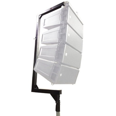 ProX Telescopic C-Shape Bar Support mount fits Crank Stand Lifter for Small Line Array Speakers Max Load 150 lbs