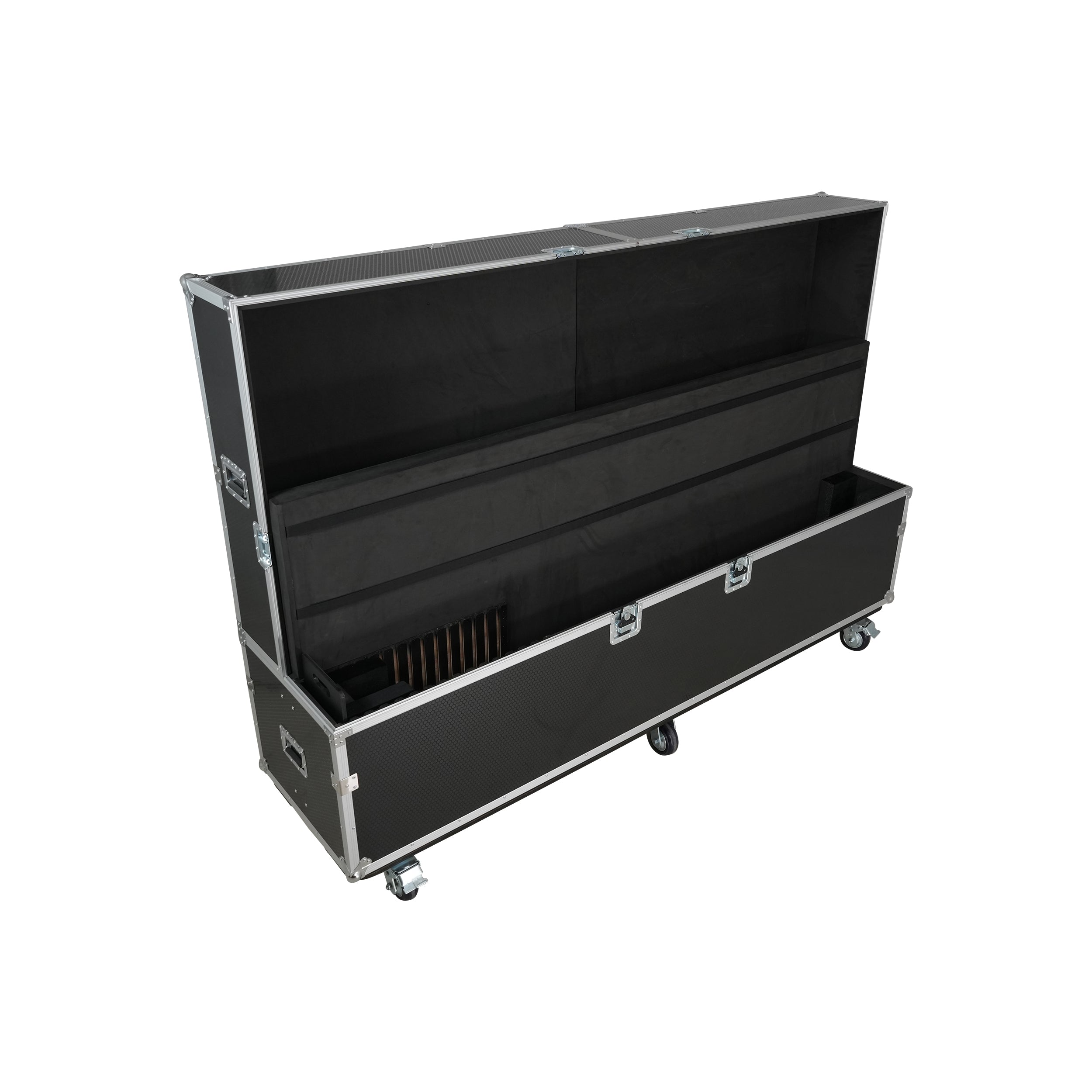 ProX Universal Case For Flat Panel Dual Monitor LED LCD TV Dual 80" to 100" Adjustable Flight Case W 4" Casters