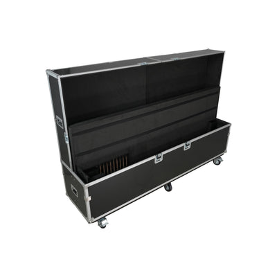ProX Universal Case For Flat Panel Dual Monitor LED LCD TV Dual 80" to 100" Adjustable Flight Case W 4" Casters