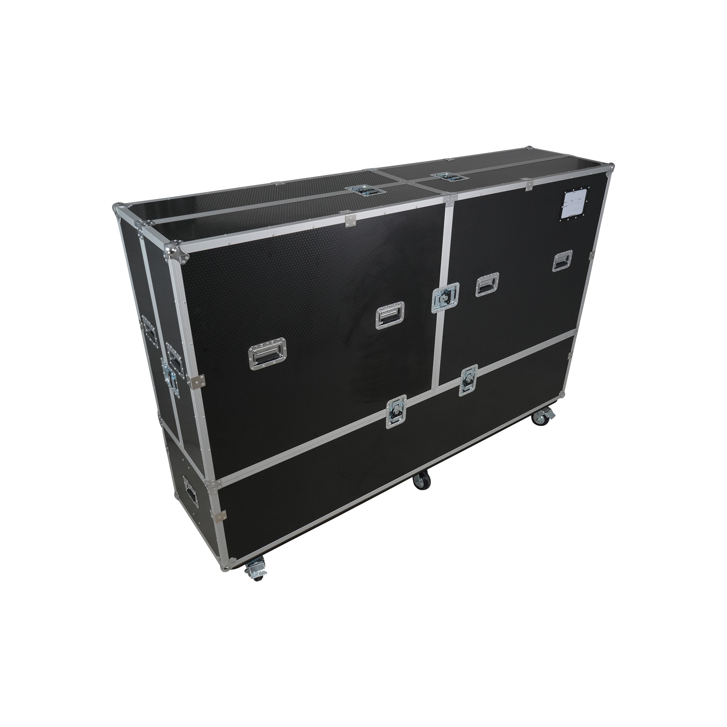 ProX Universal Case For Flat Panel Dual Monitor LED LCD TV Dual 80" to 100" Adjustable Flight Case W 4" Casters