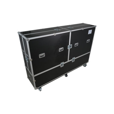 ProX Universal Case For Flat Panel Dual Monitor LED LCD TV Dual 80" to 100" Adjustable Flight Case W 4" Casters
